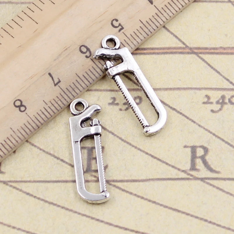 20 sztuk Charms narzędzia piły 25x7mm tybetański srebrny kolor zawieszki antyczne tworzenia biżuterii DIY Handmade Craft