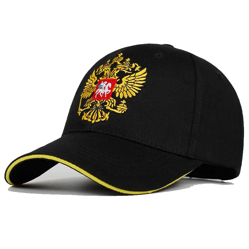 New Neutral Cotton Outdoor Baseball Cap Russia Badge Embroidery Snapback Fashion Sports Hat Men and women with Patriot Hat bone