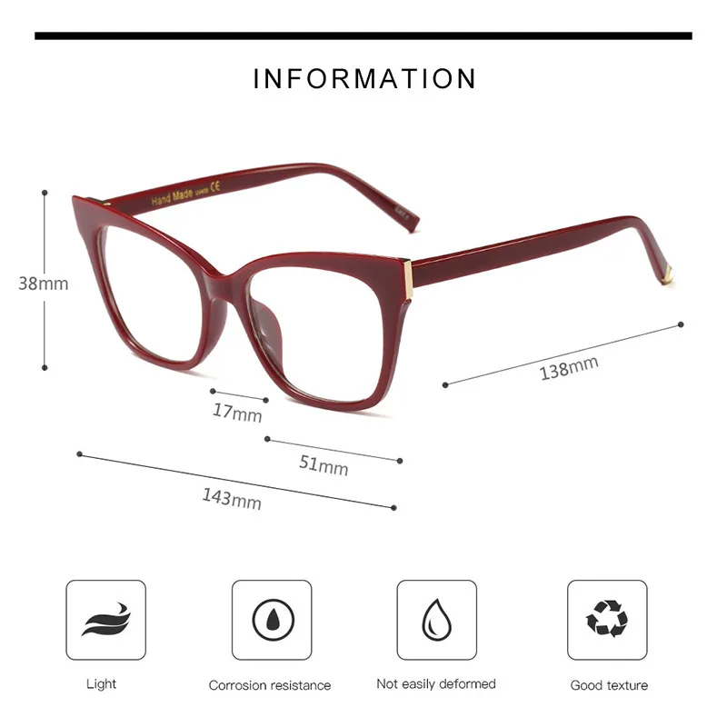 Woman Acetate Optical Eyeglasses Fashion Frame Spectacles for Women Prescription Eyewear Glasses Frame Stylish High Quality image 4
