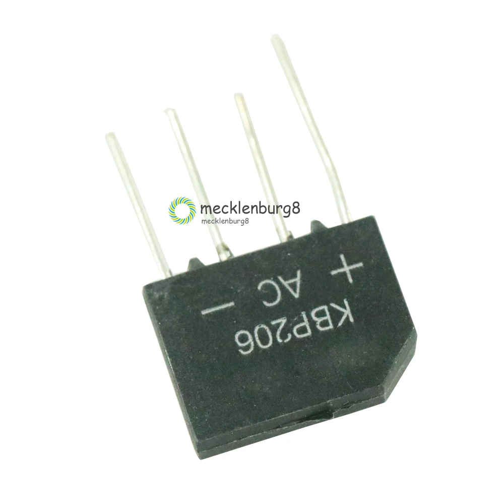 10 pieces. Rectifier diode bridge 600 V 2A KBP206G KBP206 SIP-4 single phase