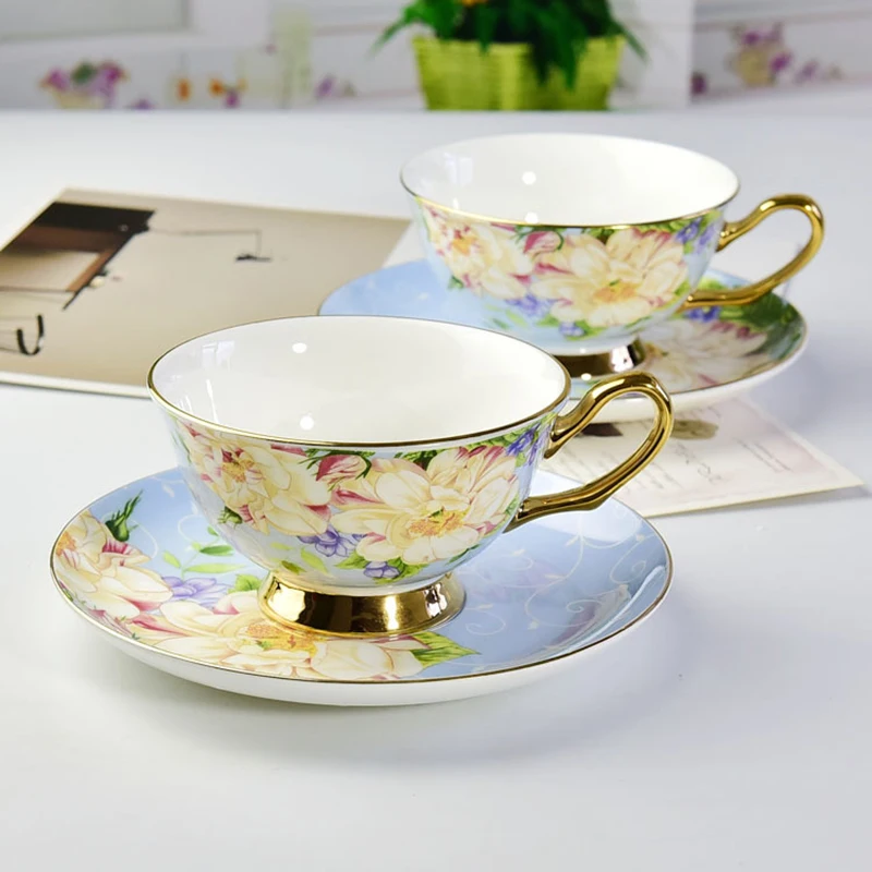 Modern Coffee Milk Mugs New European Style Creative Ceramic Coffee Cups And Tray Tea Cups And Saucer Home Drinkware Tea Set