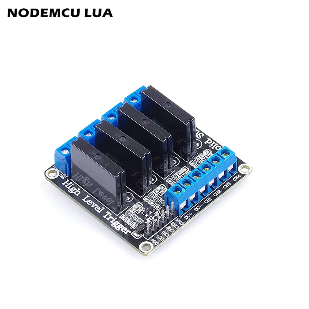 4 Channel Solid State Relay Module Board High Level Trigger 5V 2A for Arduino  MEGA2560 MEGA1280 ARM DSP PIC Relay Module
