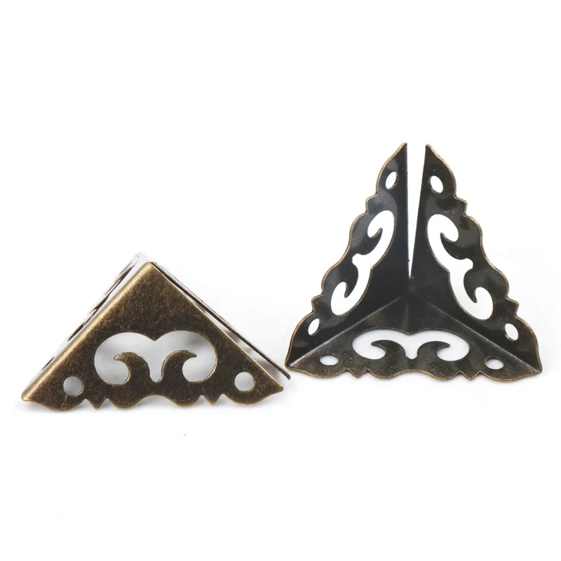 Metal Corners For Books Scrapbooking Photo Albums Menus Corner Protectors Metal Crafts DIY Ornament 20x20x20mm 20pcs MZ341