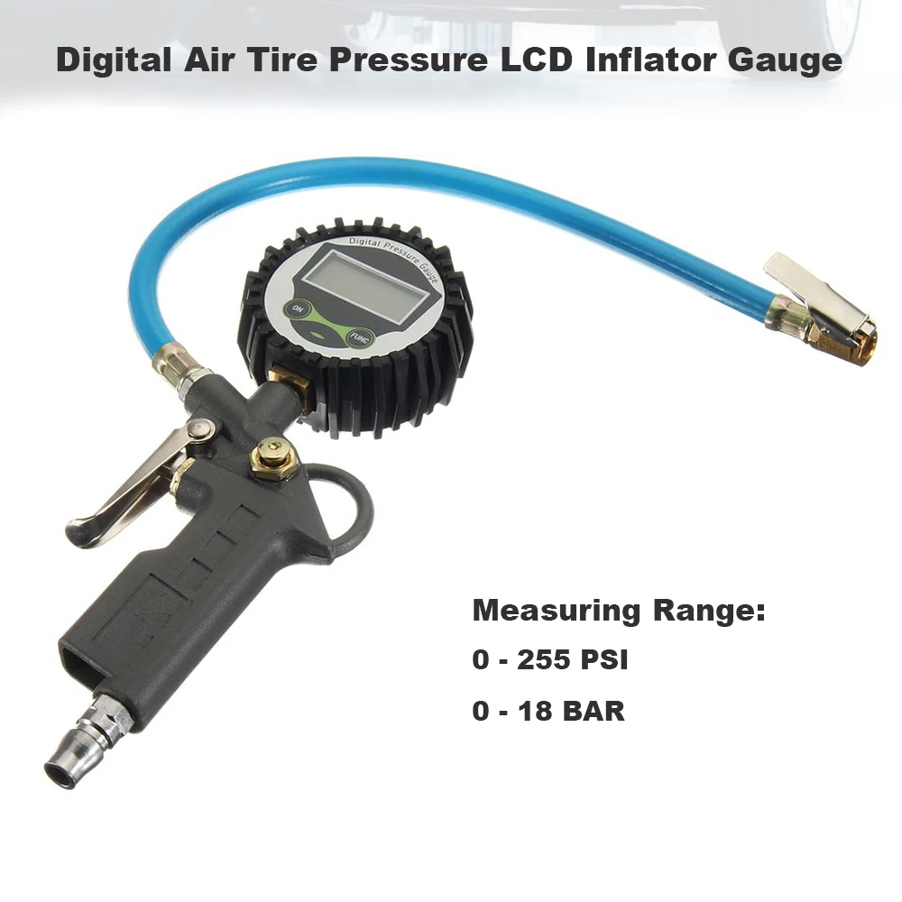 Car Vehicle Digital Air Tire Pressure Truck LCD Inflator Gauge Dial Meter Tester Manometer Measuring Instruments