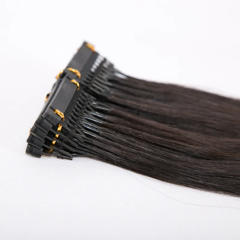 5pcs/lot 40-70cm 6D Natural Black Virgin Hair Extension