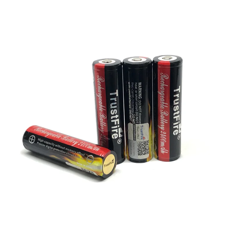 

10pcs/lot TrustFire Protected 18650 3.7V 2400mAh Cameras Torch Flashlights Battery Rechargeable Lithium Batteries Cell wtih PCB