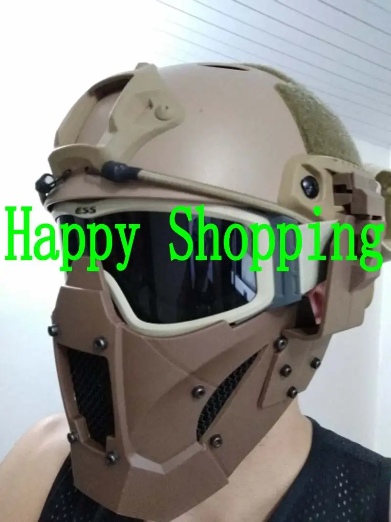 Tactical JAY Fast Outdoor Mask Half Face Combat Gear Airsoft Duty Adjustable For Hunting