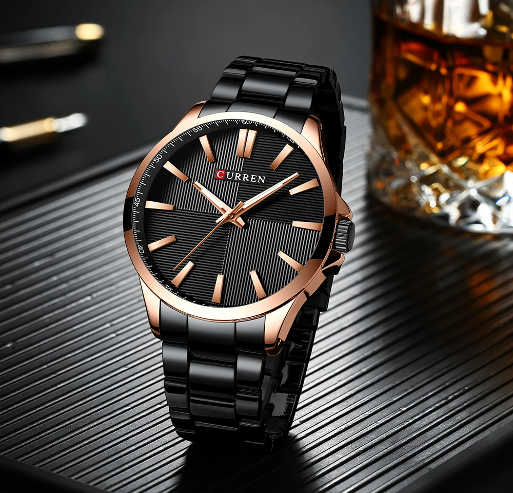 CURREN Watches Men Fashion Watch 2019 Luxury Stainless Steel Band Reloj Wristwatch Business Clock Waterproof  Relogio Masculino