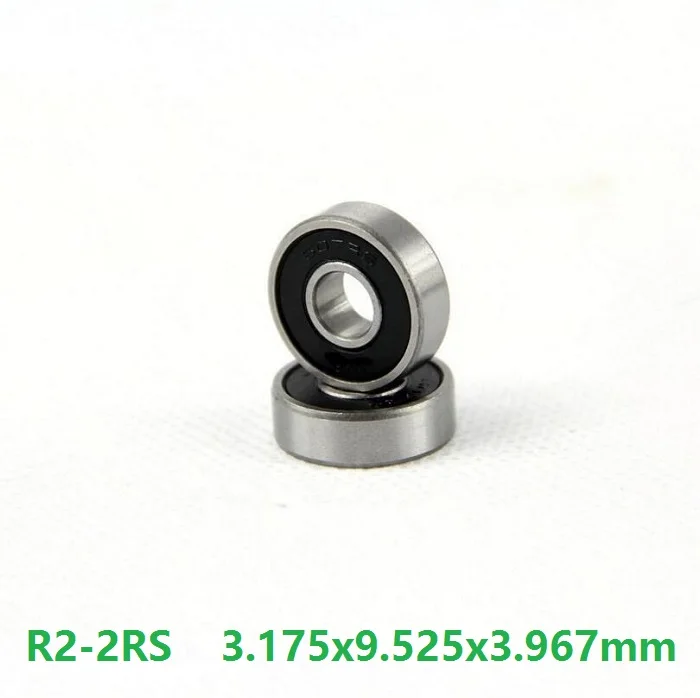 

500pcs/lot R2-2RS R2RS R2 2RS RS 1/8" x3/8" x5/32" inch rubber sealed bearing Deep Groove Ball bearing Mini 3.175x9.525x3.967 mm