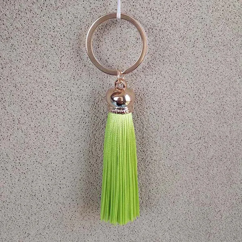 Modischer Quasten-Schlüsselanhänger für Damen, niedlicher Quasten-Schlüsselanhänger als Taschenaccessoire - Seidenquasten Autoschlüsselanhänger Fransen-Schmuck Großhandel – Detail 22