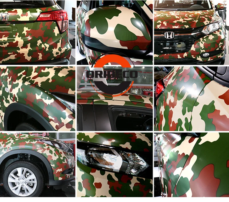 5/10/15/20/25/30m*1.52m 10 Kinds Classic Camo Vinyl Camouflage Foil For Full Car Body Decorative Adhesive Wrapping Film