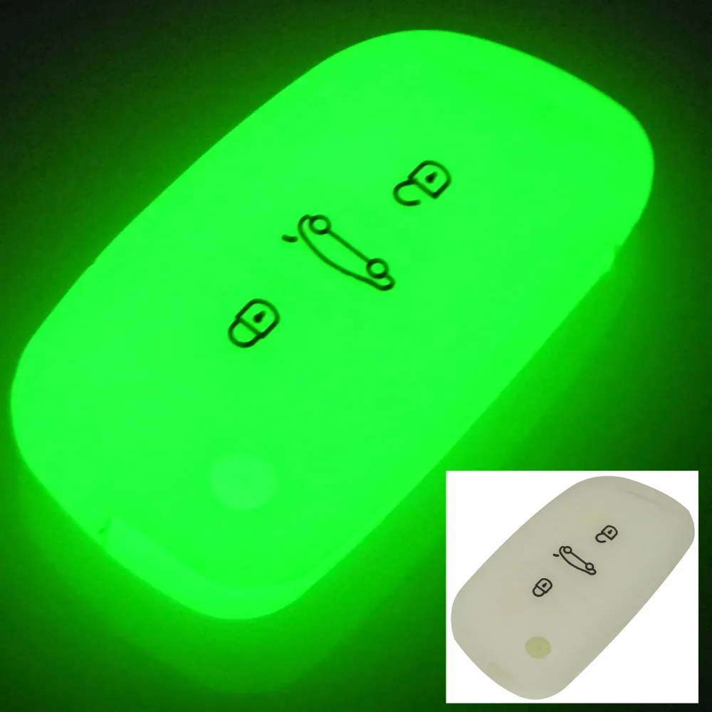Jingyuqin Nieuwe 3 Knoppen Afstandsbediening Flid Vouwen Key Silicone Cover Case Fob Voor Peugeot 207 307 308 Voor Citroen C2 c3 C4 C5 C6 C8