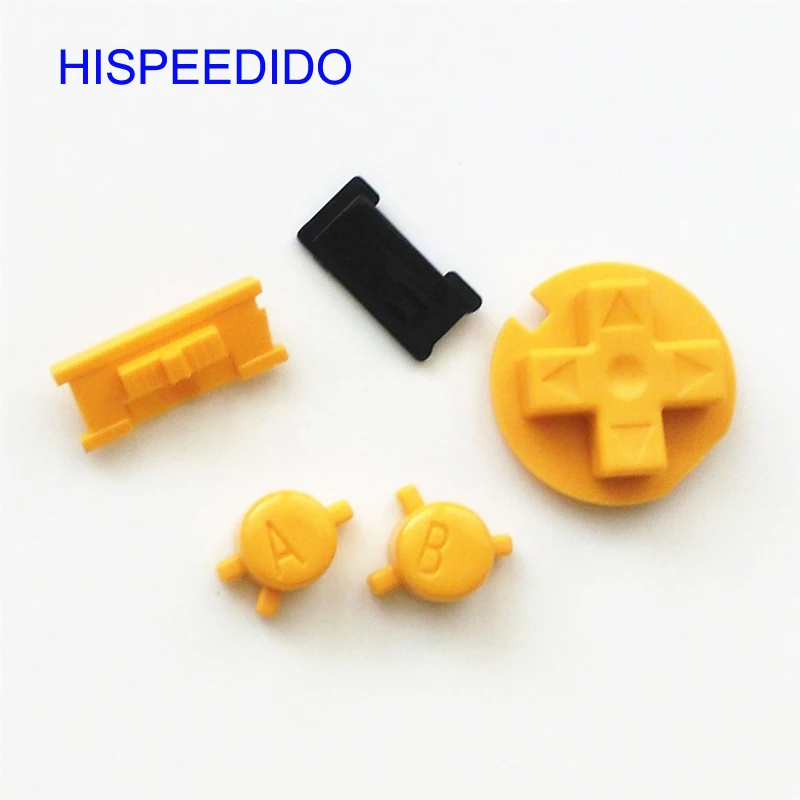 HISPEEDIDO 10 jogos/lote Conjunto de botões coloridos para Gameboy Color para console de jogos GBC ON OFF Botões AB D Pads substituição