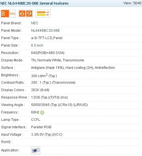 NL6448BC20-08 NL6448BC20-08E 6.5 بوصة شاشات الكريستال السائل ، 100% الجديدة والأصلية في الأوراق المالية