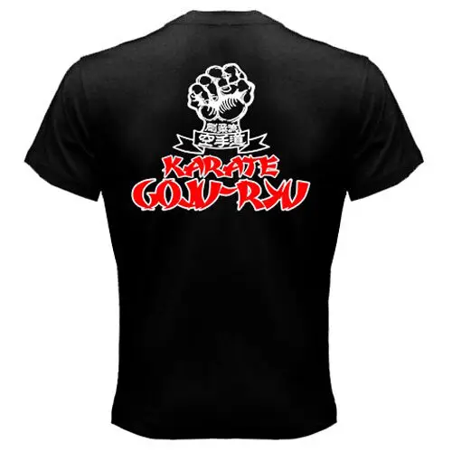 2019 Summer New Japan Goju Ryu Goju Kai Karate Dojo Kanji Logo Symbol T-Shirt Double Side Tees