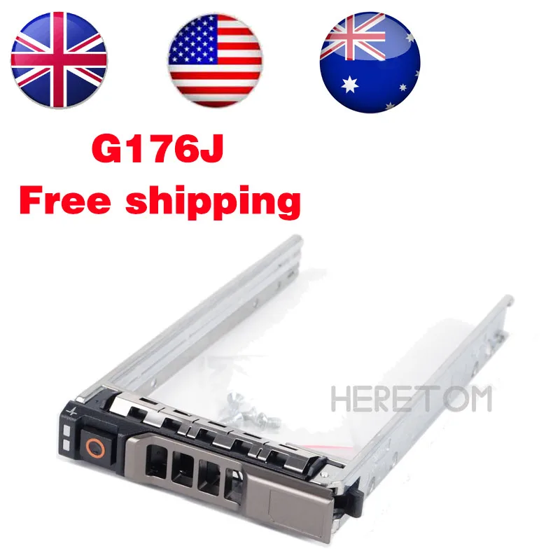 

Heretom US/UK/AU 2.5" SAS/SATA HDD Tray Caddy Seld G176J For Dell R510 R520 R610 R620 R710 R720 Hard Drive Caddy Bracket