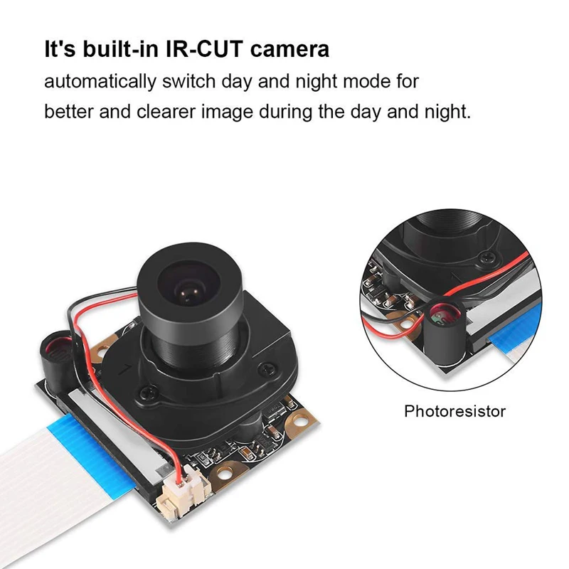 Für Raspberry Pi Kamera Modul mit Automatische IR-Cut Night Vision Kamera 5MP 1080p HD Webcam für Raspberry pi 4B Modell 3 B +