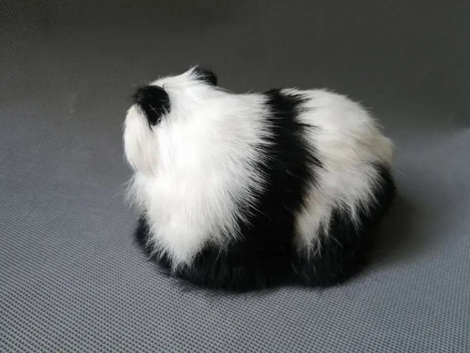 simulation panda hard model small 13x9cm polyethylene&furs lovely panda,home decoration gift s1009