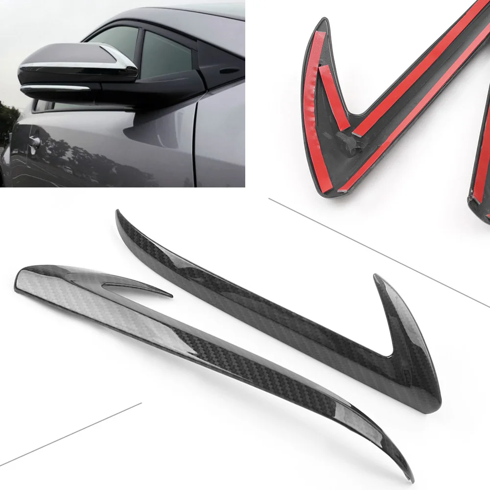 2Pcs Car Rearview Side Wing Mirror Base Cover Trim Exterior Moulding Strip for Toyota CHR 2016 2017 2018 / C-HR 16 17 18