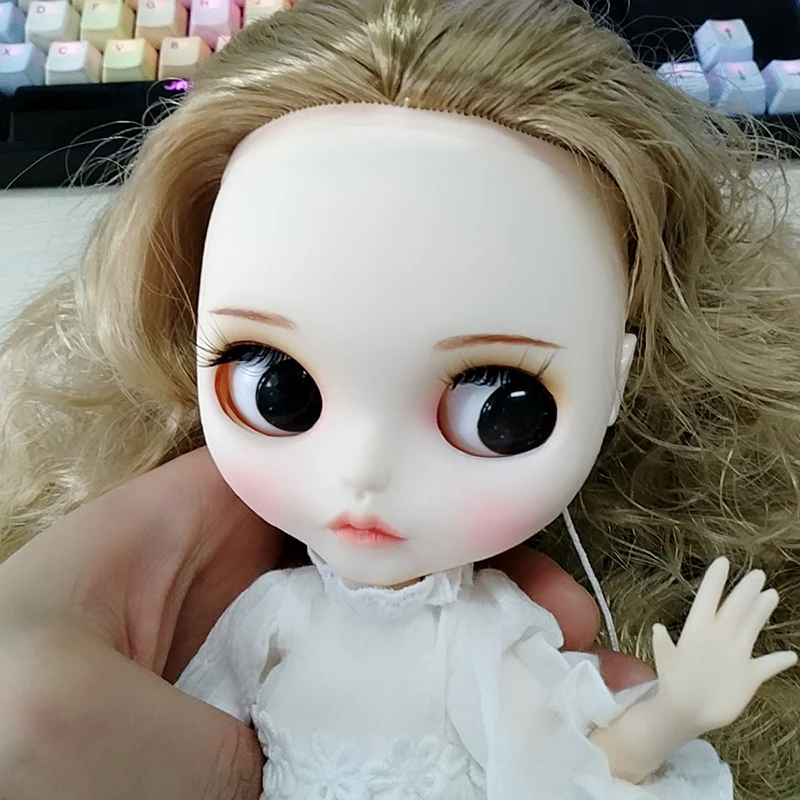 ICY DBS Blyth doll Customized Face including the back plate and screws matte skin lips carve eyebrow