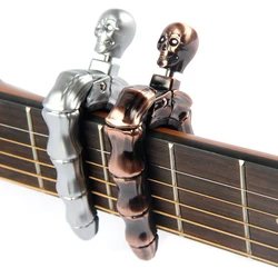 YUEKO Guitar Capo Skull Knob Guitar Capo for Folk Acoustic Electric Guitar ,Skeleton Head Capo Universal Guitar Accessories