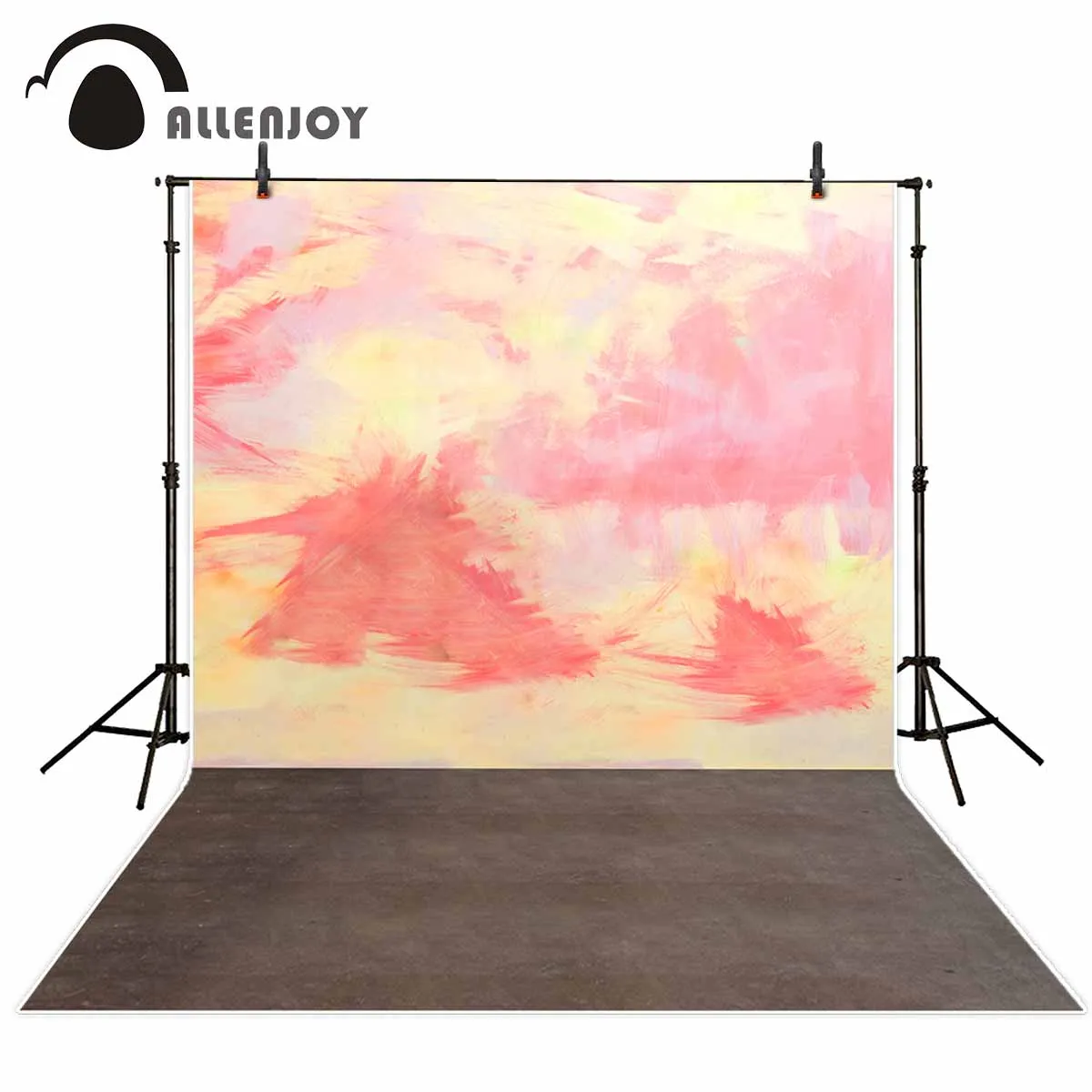 

Allenjoy Photo Background Abstract Pink Yellow Gouache Graffiti Backdrop for Photo Fund Vinyl Camera Photographic Professional