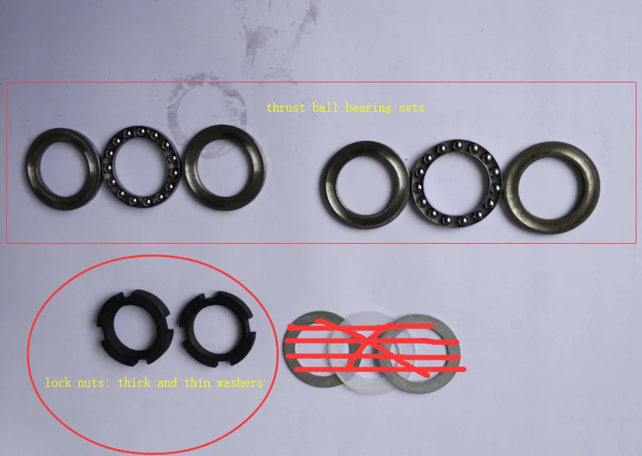 Bafang bbs01 bbs02 kit replacement washer/lock nuts and ball bearings