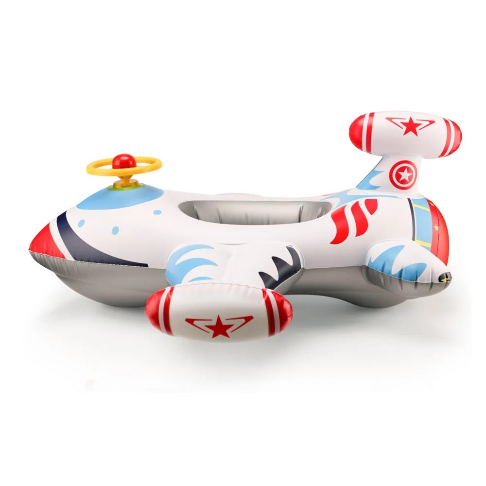 Baby Swimming Ring Kids Inflatable PVC Swim Circle Cartoon Airplane Seat Boat Floating Pool Accessories For Toddler Toys