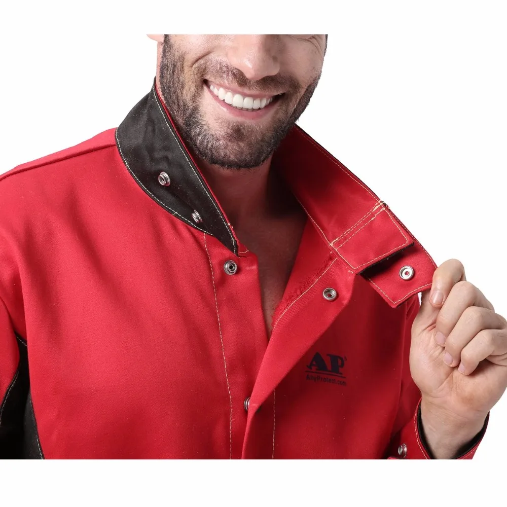 Welding Jacket Flame/Heat/Abrasion Resistant Working Cloths Flame Retardant Cotton Worker Jacket for Working Protect