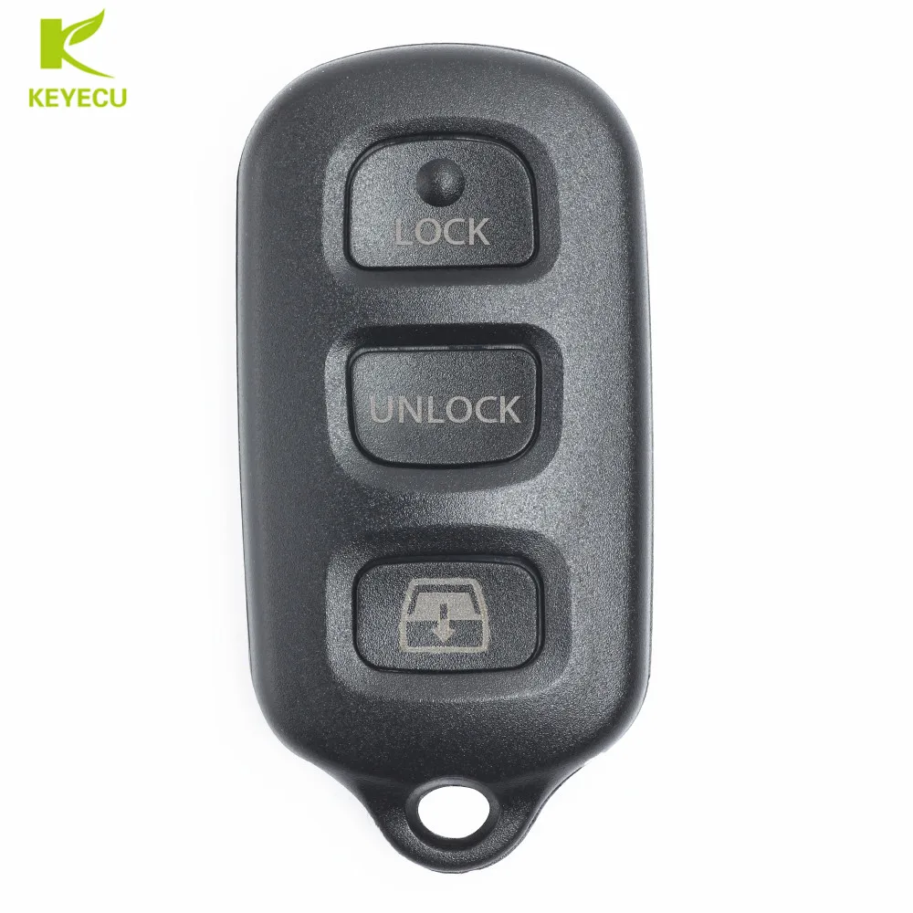 KEYECU 2PCS Remote Keyless Shell for TOYOTA Sequoia 4Runner Sequoia Matrix Key Replacement 3+1 Button