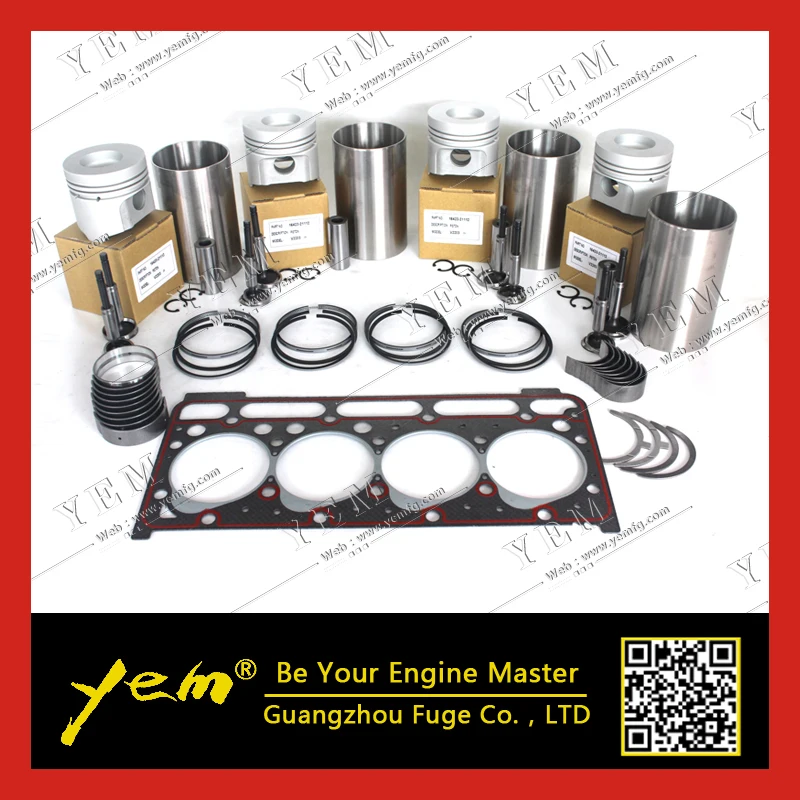 For kubota engine parts V2203 DI liner kit with head gasket