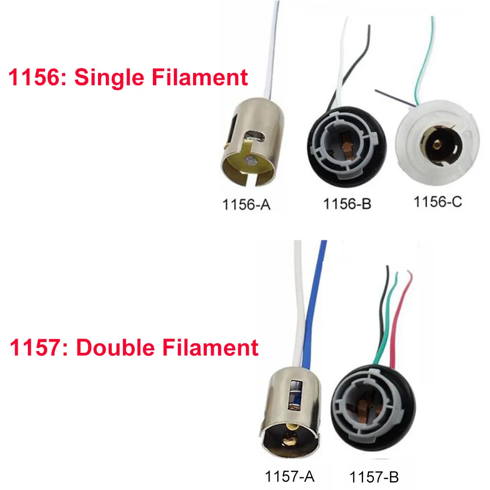 LED 자동차 램프 조명 전구 소켓 어댑터 연장 커넥터 플러그 전구 홀더, T10, T20, 1156, 1157, B9S, 1 개