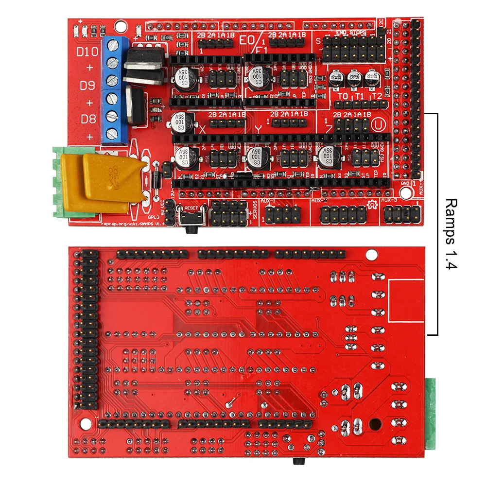 1Pc RAMPS 1.4 1.5 1.6 Control Board Panel Part Motherboard Shield Red Black Controls  For 3D Printer