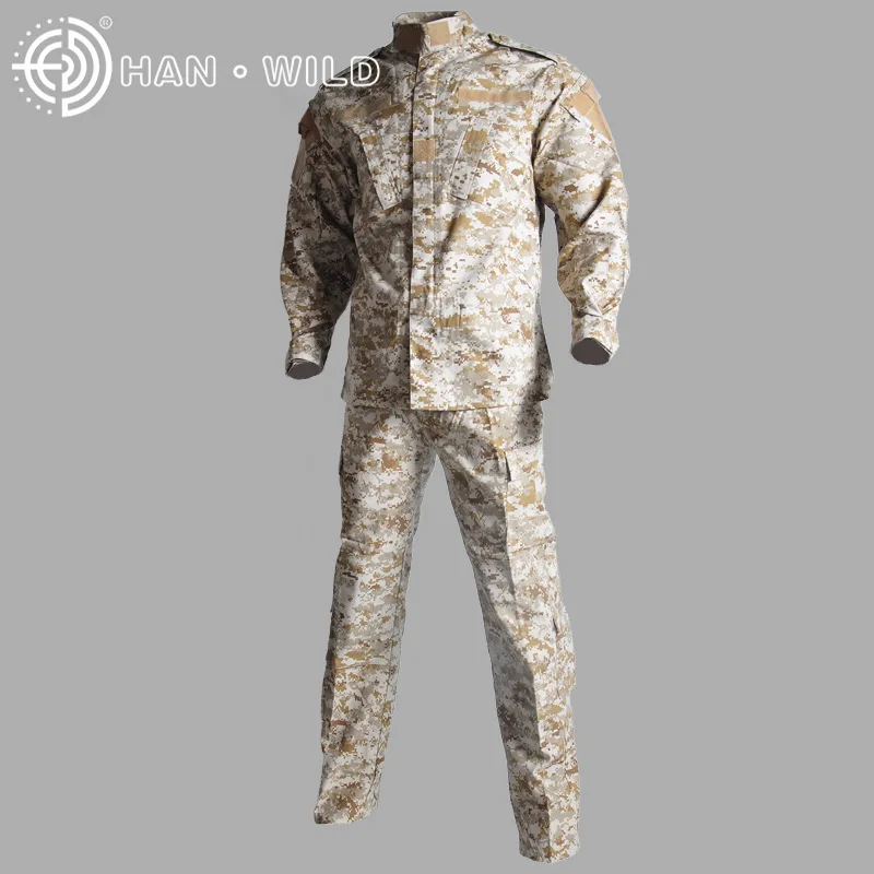 Outdoor Uniform Jacket + Pants Airsoft Paintball Ghillie Suit Combat Camouflage Digital Woodland Hunting Clothes