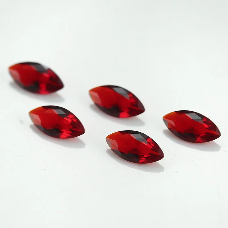 50pcs 1.5x3~8x16mm Marquise Shape Loose Glass Stone Rose Red Color Blue Green White Black