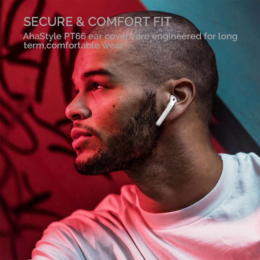 AhaStyle 3 Paia di Auricolari In Silicone di Coperture Caso per Apple AirPods di Stoccaggio Gancio Del Sacchetto + Anti-Slip Auricolari per earPods Accessori