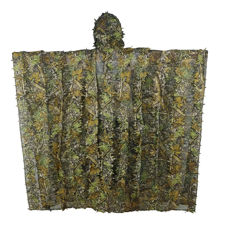 Camo Ghillie Caps Hunting Fishing Bionic Army War Games 3D Maple Dimensional Cloak