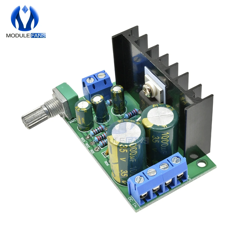 TDA2050 Audio USB Power Supply Potentiometer Amplifier Board 1 One Channel CH AC DC 12-24V 5W 120W Module