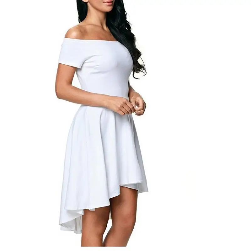 

Summer Patchwork Pure Color One-piece Dress Short Sleeve Femme One-piece Dress Sexy Flush Dress vestidos G49