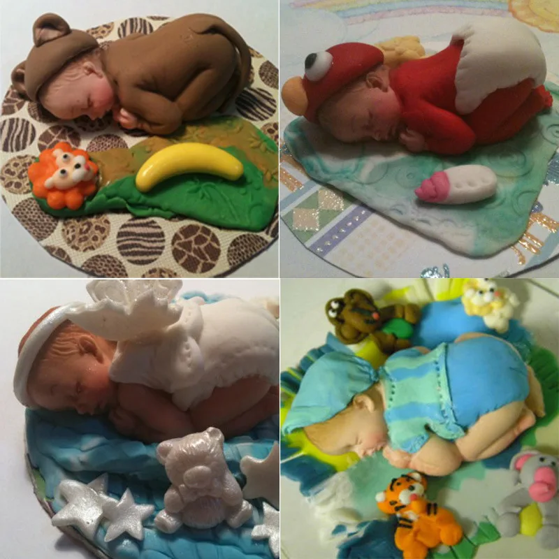 Aomily Baby Infant Silicone Cake Molds Cake Decorating Jelly Mold Fondant Chocolate Sugar Mould Handmade Soap Molds Baking Tools