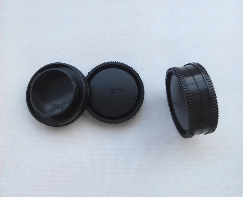 NP3206 Set of Professional Rear Lens Cap + Camera Body Cap for Sony NEX-7/5/3/E