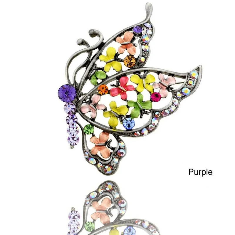 100pcs/ New Product Colorful butterfly Brooch Pin for women, women's gift/birthday gift Animal Insect Brooch For Wedding Deco