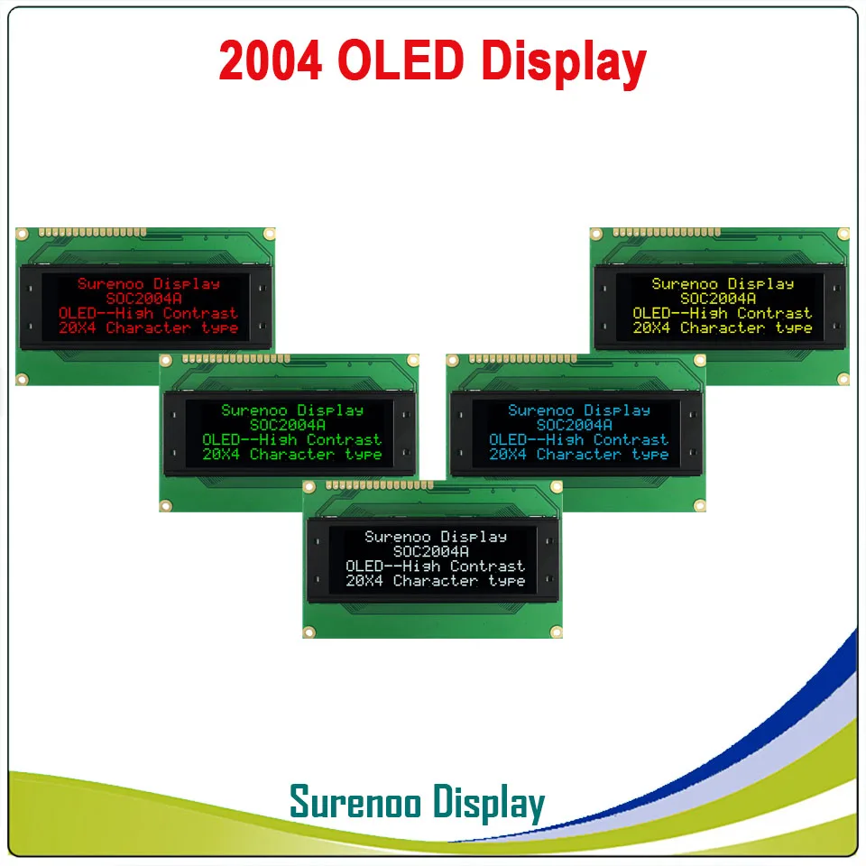 

Real OLED Display, 2004 204 20*4 Character LCD Module Screen LCM build-in WS0010, Support Serial SPI