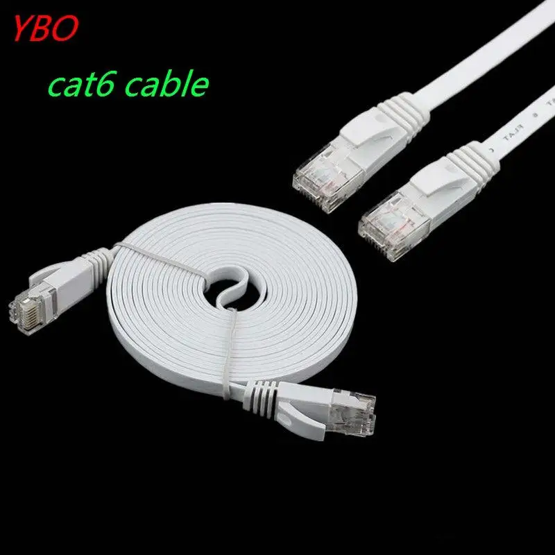 15cm 25cm 50cm 1m 3ft short cable CAT6 Flat UTP Ethernet Network Cable RJ45 Patch LAN cable black white color