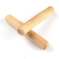 50pcs/pack Round Wooden Dowel Pins 6*40mm 8*40mm 10*40mm  Cabinet Drawer Round Fluted DIY Woodworking for Dowel Jigs drill