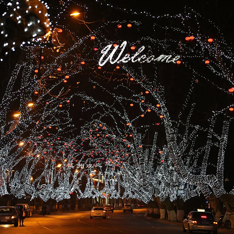 ECLH Holiday Led Christmas Lights Outdoor 100M 50M 30M 20M 10M 5M Led String Lights Decoration For Party Holiday Wedding Garland