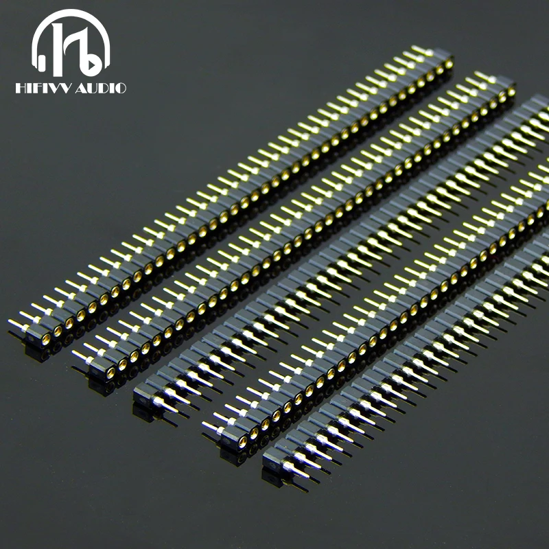40Pins Ronde Gat Gold Plating Koperen Connector Socket Van Operationele Versterker Ic Chip Socket 40 Pin 2.54Mm