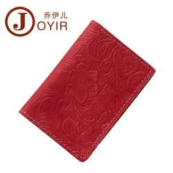 Delicate Business Card Holder Passport Cover Genuine leather Embossing restoring ancient ways Passport Holder Protector Wallet