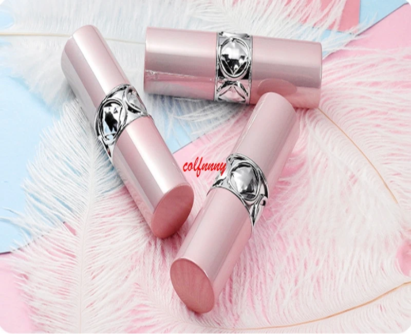 

300pcs/lot Pink Color High-grade Empty Lipstick Tube 12.1mm Lip Balm Container Small Cosmetic Lipstick Gloss Sub-bottling