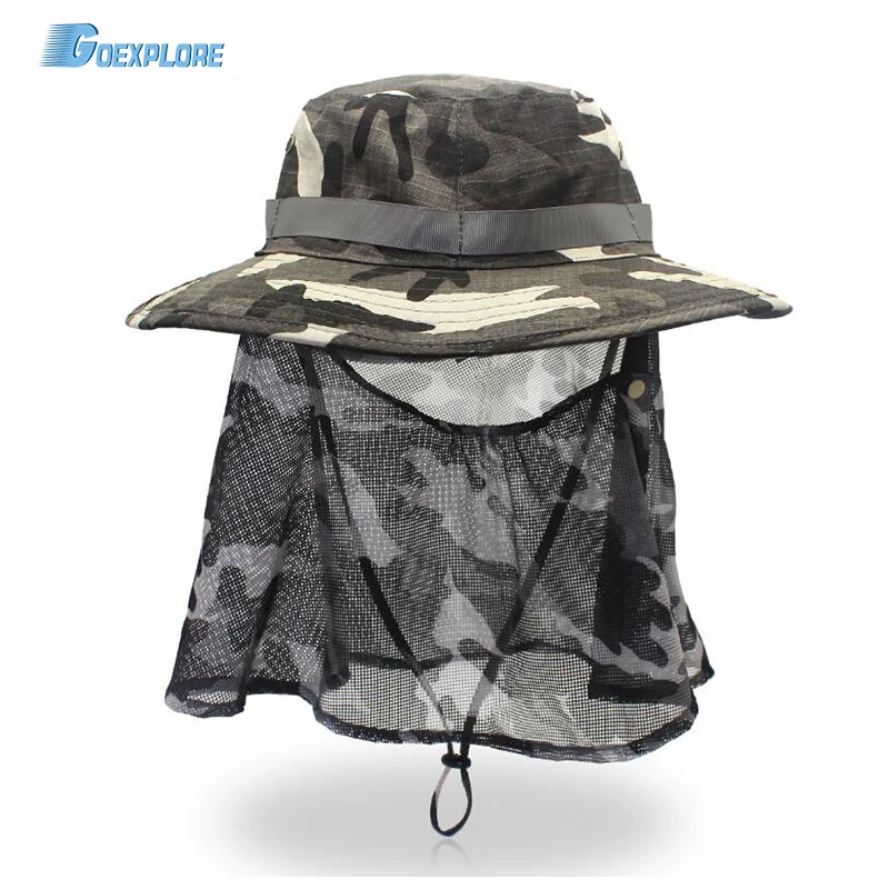 Goexplore Outdoor Hat Unisex Uv Protection Breathable Summer hiking Fishing Travel Protection Face Neck Cover Sun Protect Cap